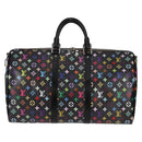 LOUIS VUITTON Multicolor Keepall Bandouliere 50 Bag Black M13745 Auth yk18768SM-2