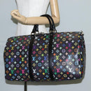 LOUIS VUITTON Multicolor Keepall Bandouliere 50 Bag Black M13745 Auth yk18768SM-33