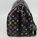 LOUIS VUITTON Multicolor Keepall Bandouliere 50 Bag Black M13745 Auth yk18768SM-4