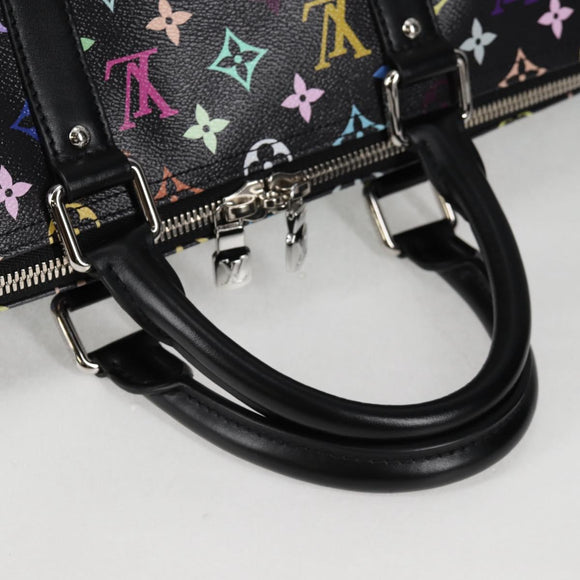 LOUIS VUITTON Multicolor Keepall Bandouliere 50 Bag Black M13745 Auth yk18768SM