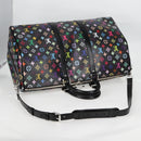 LOUIS VUITTON Multicolor Keepall Bandouliere 50 Bag Black M13745 Auth yk18768SM-8
