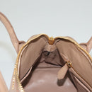 Miu Miu Hand Bag Leather 2way Beige Gold Auth yk18770-20