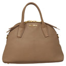 Miu Miu Hand Bag Leather 2way Beige Gold Auth yk18770-13