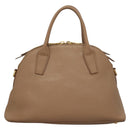 Miu Miu Hand Bag Leather 2way Beige Gold Auth yk18770-2