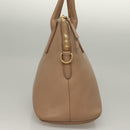 Miu Miu Hand Bag Leather 2way Beige Gold Auth yk18770-4