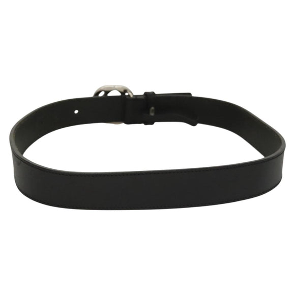 GUCCI Interlocking Belt Leather 33.1"" Black Gold 036 1192 4964 Auth yk18781