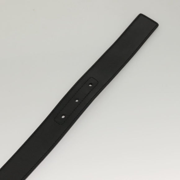 GUCCI Interlocking Belt Leather 33.1"" Black Gold 036 1192 4964 Auth yk18781