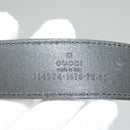 GUCCI Interlocking Belt Leather 33.1"" Black Gold 036 1192 4964 Auth yk18781-9