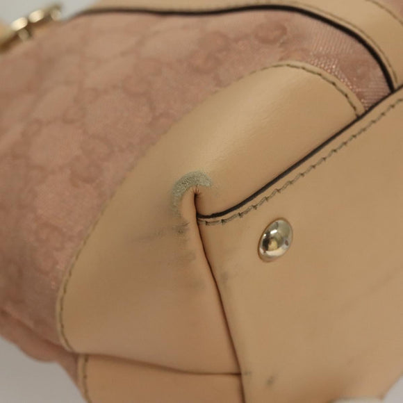 GUCCI GG Canvas Lovely Tote Bag Pink Gold 257069 Auth yk18786