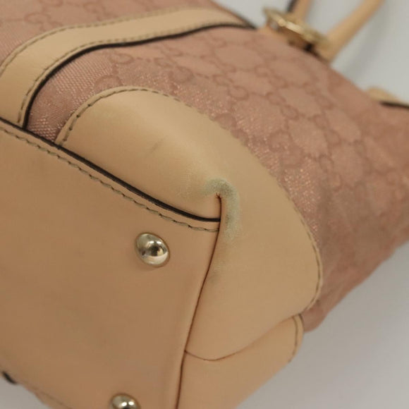 GUCCI GG Canvas Lovely Tote Bag Pink Gold 257069 Auth yk18786