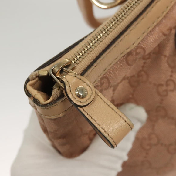 GUCCI GG Canvas Lovely Tote Bag Pink Gold 257069 Auth yk18786