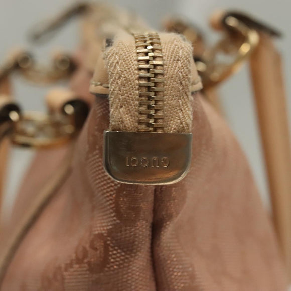GUCCI GG Canvas Lovely Tote Bag Pink Gold 257069 Auth yk18786