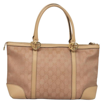 GUCCI GG Canvas Lovely Tote Bag Pink Gold 257069 Auth yk18786 - 0