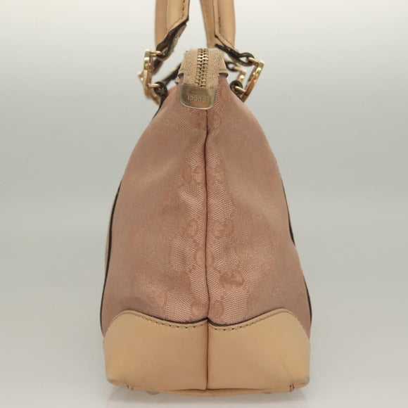 GUCCI GG Canvas Lovely Tote Bag Pink Gold 257069 Auth yk18786