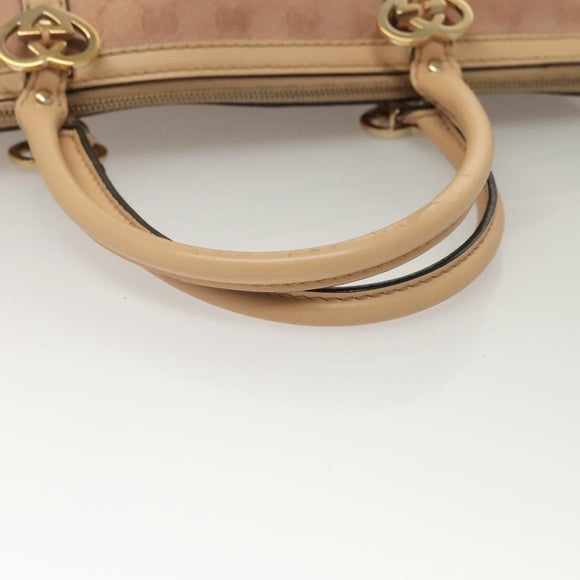 GUCCI GG Canvas Lovely Tote Bag Pink Gold 257069 Auth yk18786