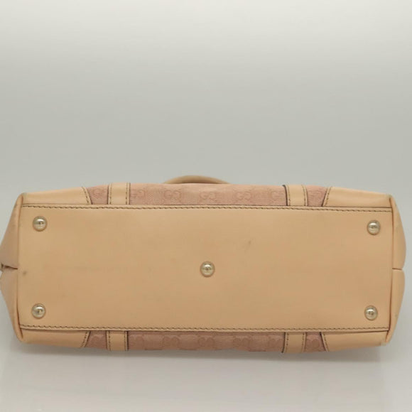 GUCCI GG Canvas Lovely Tote Bag Pink Gold 257069 Auth yk18786