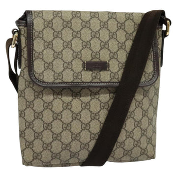 GUCCI GG Supreme Shoulder Bag PVC Beige Gold 223666 Auth yk18788