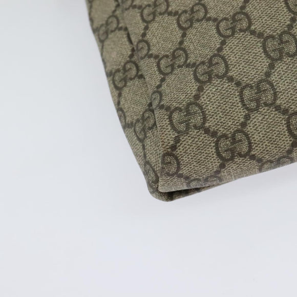 GUCCI GG Supreme Shoulder Bag PVC Beige Gold 223666 Auth yk18788