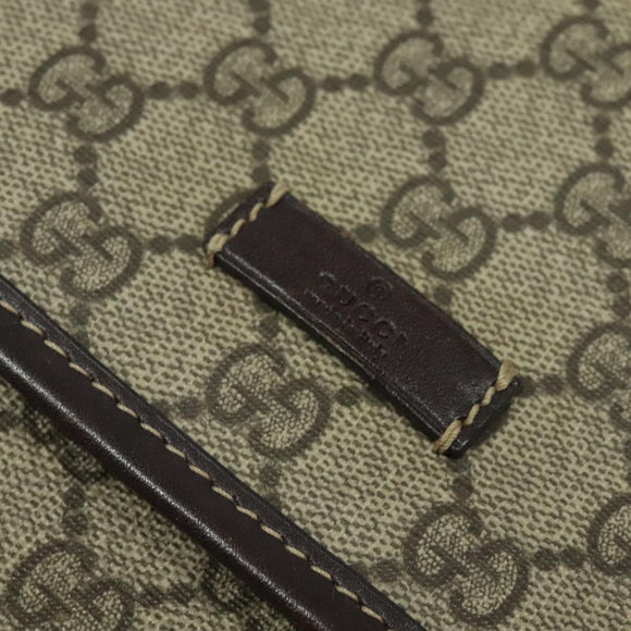 GUCCI GG Supreme Shoulder Bag PVC Beige Gold 223666 Auth yk18788