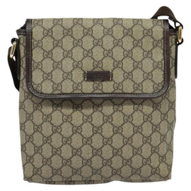 GUCCI GG Supreme Shoulder Bag PVC Beige Gold 223666 Auth yk18788 - 0