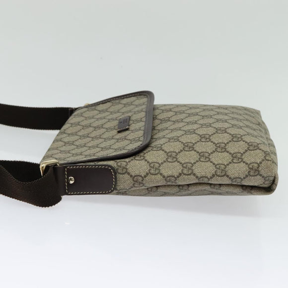 GUCCI GG Supreme Shoulder Bag PVC Beige Gold 223666 Auth yk18788