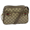 GUCCI GG Supreme Web Sherry Line Shoulder Bag PVC Beige 904 02 049 Auth yk18789-1