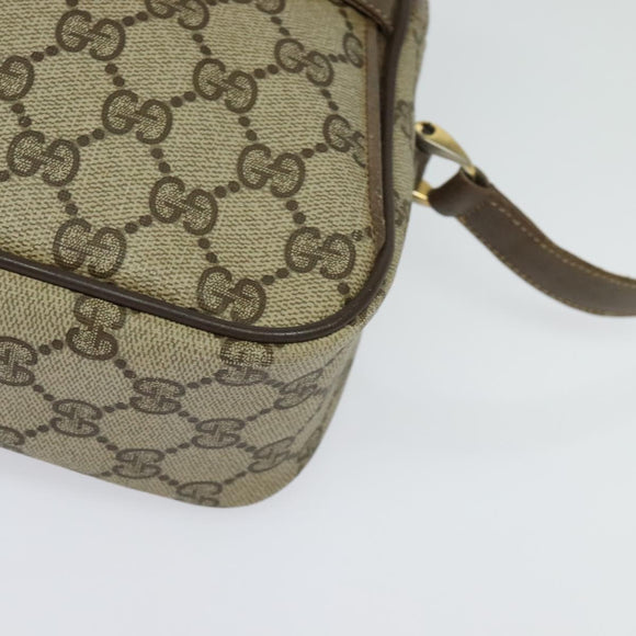 GUCCI GG Supreme Web Sherry Line Shoulder Bag PVC Beige 904 02 049 Auth yk18789
