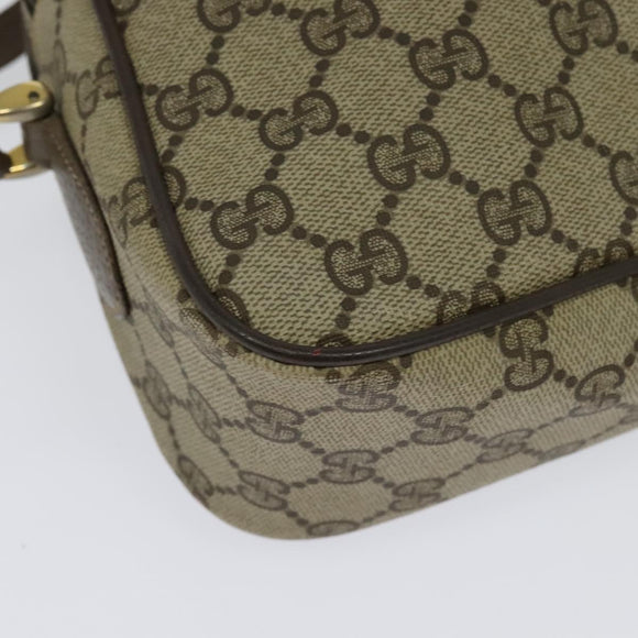 GUCCI GG Supreme Web Sherry Line Shoulder Bag PVC Beige 904 02 049 Auth yk18789