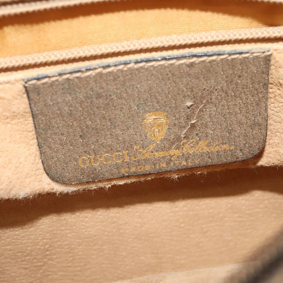 GUCCI GG Supreme Web Sherry Line Shoulder Bag PVC Beige 904 02 049 Auth yk18789