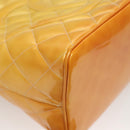 CHANEL Matelasse Reprint Tote Bag Enamel Yellow CC Auth yk18799-14