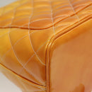 CHANEL Matelasse Reprint Tote Bag Enamel Yellow CC Auth yk18799-16