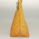 CHANEL Matelasse Reprint Tote Bag Enamel Yellow CC Auth yk18799-4