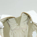 LOEWE Chain Roller Hand Bag Leather White Gold Auth yk18800-22