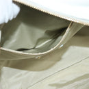 LOEWE Chain Roller Hand Bag Leather White Gold Auth yk18800-23