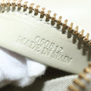 LOEWE Chain Roller Hand Bag Leather White Gold Auth yk18800-12