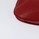 TORY BURCH Chain Amanda Shoulder Bag Leather Red Gold Auth yk18802-15