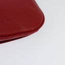 TORY BURCH Chain Amanda Shoulder Bag Leather Red Gold Auth yk18802-16