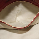 TORY BURCH Chain Amanda Shoulder Bag Leather Red Gold Auth yk18802-20