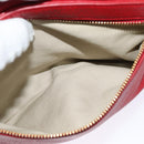 TORY BURCH Chain Amanda Shoulder Bag Leather Red Gold Auth yk18802-21