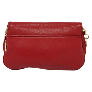 TORY BURCH Chain Amanda Shoulder Bag Leather Red Gold Auth yk18802 - 0