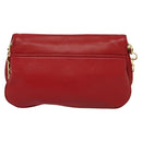 TORY BURCH Chain Amanda Shoulder Bag Leather Red Gold Auth yk18802-2