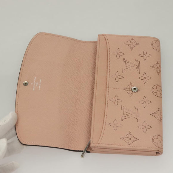 LOUIS VUITTON Mahina Portefeuille Iris Long Wallet Pink M60145 LV Auth yk18803