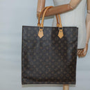 LOUIS VUITTON Monogram Sac Plat Hand Bag M51140 LV Auth yk18804-19