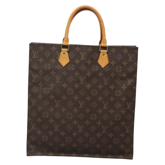 LOUIS VUITTON Monogram Sac Plat Hand Bag M51140 LV Auth yk18804