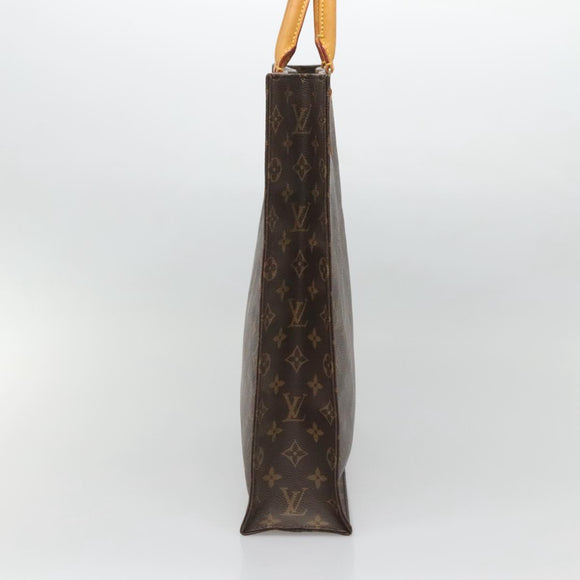 LOUIS VUITTON Monogram Sac Plat Hand Bag M51140 LV Auth yk18804