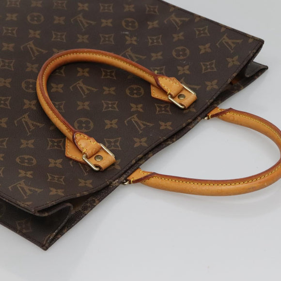 LOUIS VUITTON Monogram Sac Plat Hand Bag M51140 LV Auth yk18804
