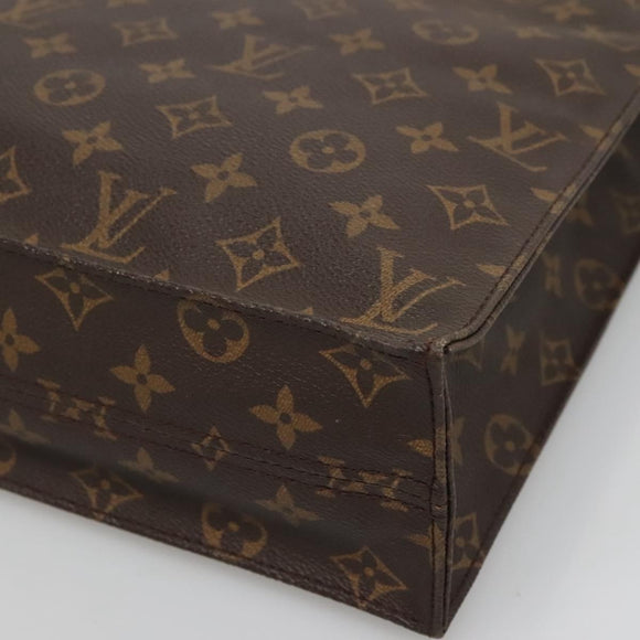 LOUIS VUITTON Monogram Sac Plat Hand Bag M51140 LV Auth yk18804