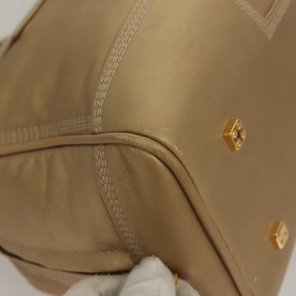 LOEWE Anagram Americana 28 Hand Bag Leather Gold Tone Auth yk18808