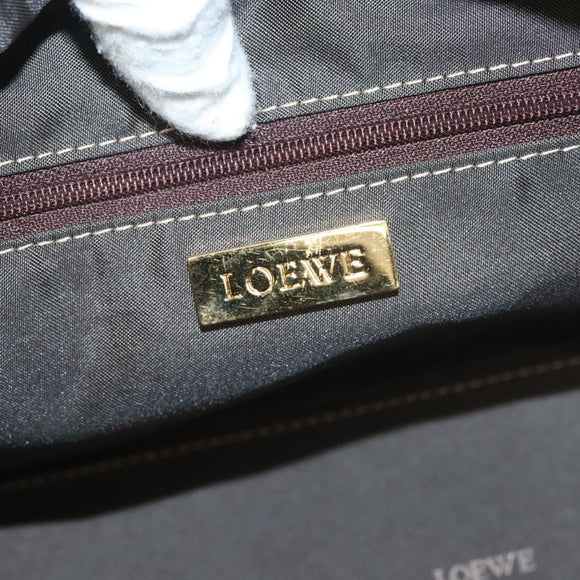 LOEWE Anagram Americana 28 Hand Bag Leather Gold Tone Auth yk18808