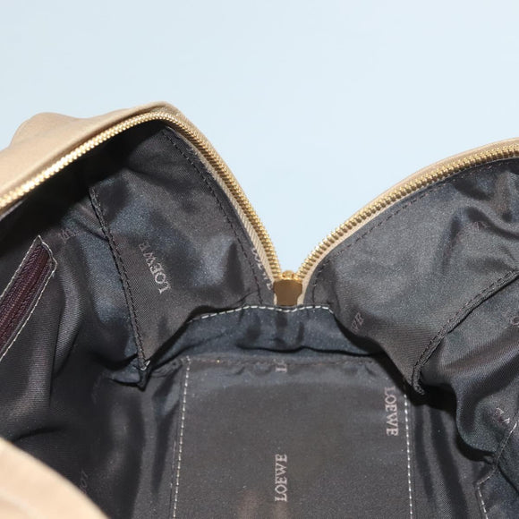 LOEWE Anagram Americana 28 Hand Bag Leather Gold Tone Auth yk18808